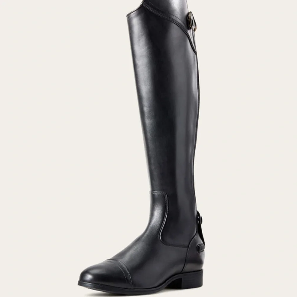 Ariat Kinsley Dress Tall Riding Black Leather Boots - Picture 2 of 14
